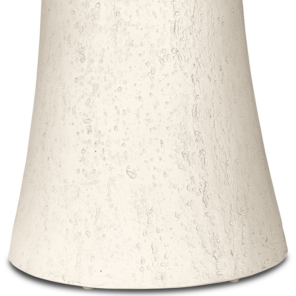 Varda Modern Classic Cream Concrete Round Outdoor Dining Table - 48"|