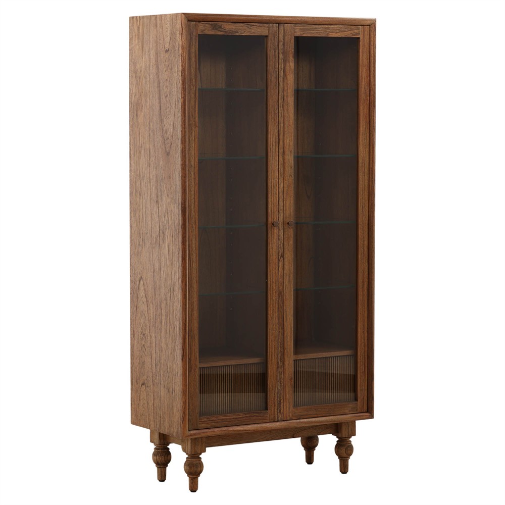 Vaughn Updated Traditional Brown Wood Cabinet|