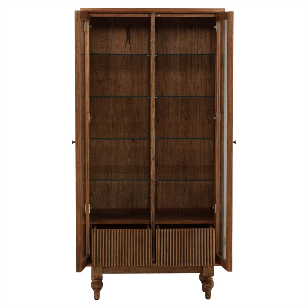 Vaughn Updated Traditional Brown Wood Cabinet|