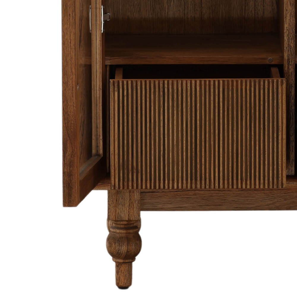 Vaughn Updated Traditional Brown Wood Cabinet|