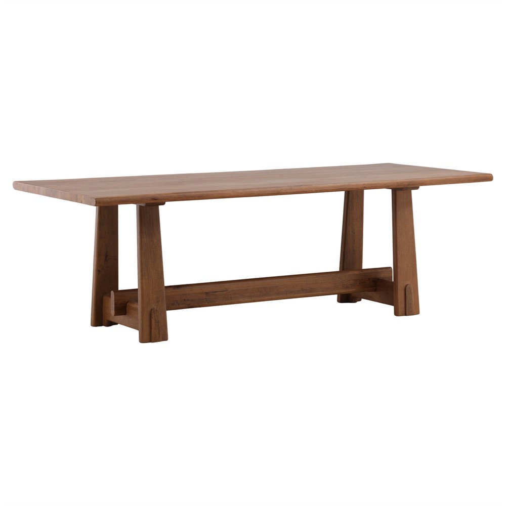 Oriven Rustic Lodge Natural Mango Wood Rectangular Dining Table - 92"|