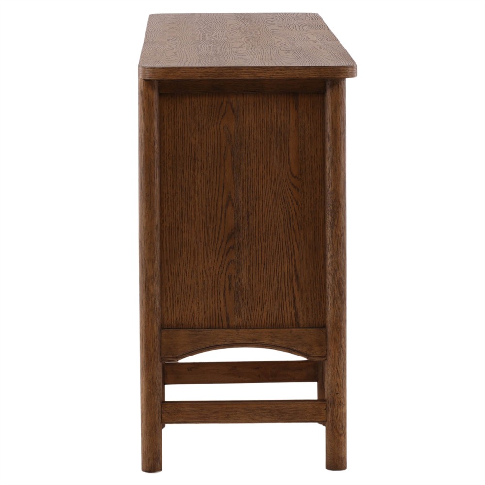 Solynne Updated Traditional Brown Wood Sideboard|