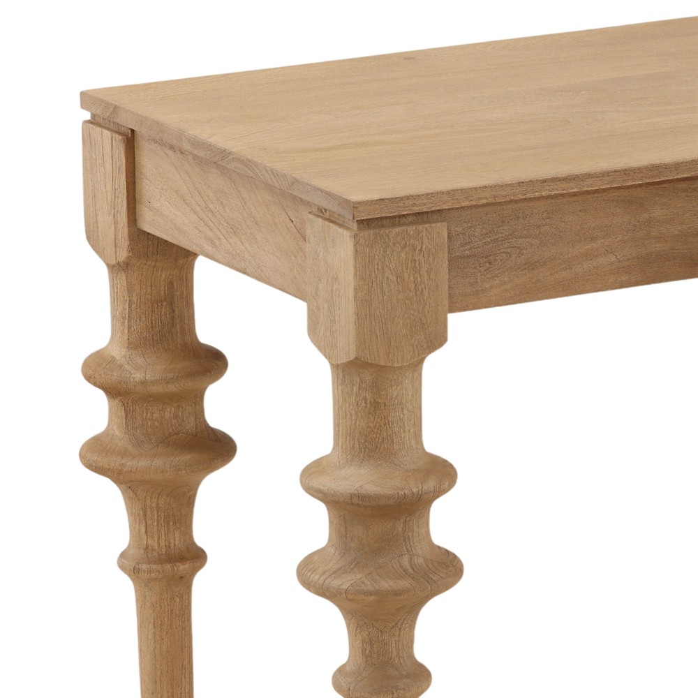 Elena Updated Traditional Natural Mango Wood Desk|