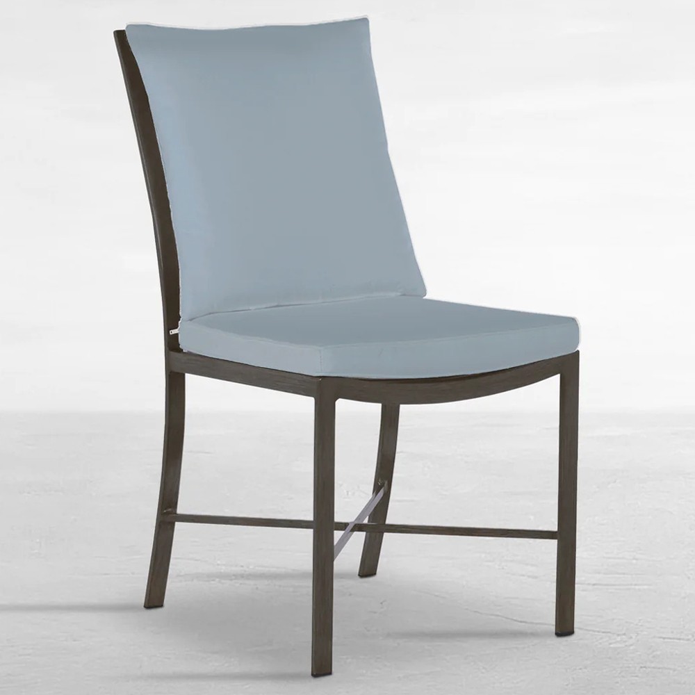 Monaco French Country Blue Sunbrella Outdoor Dining Chair|