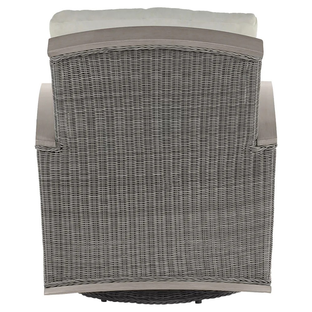 Astoria Grey Sunbrella Oyster Aluminum Wicker Outdoor Lounge Chair|