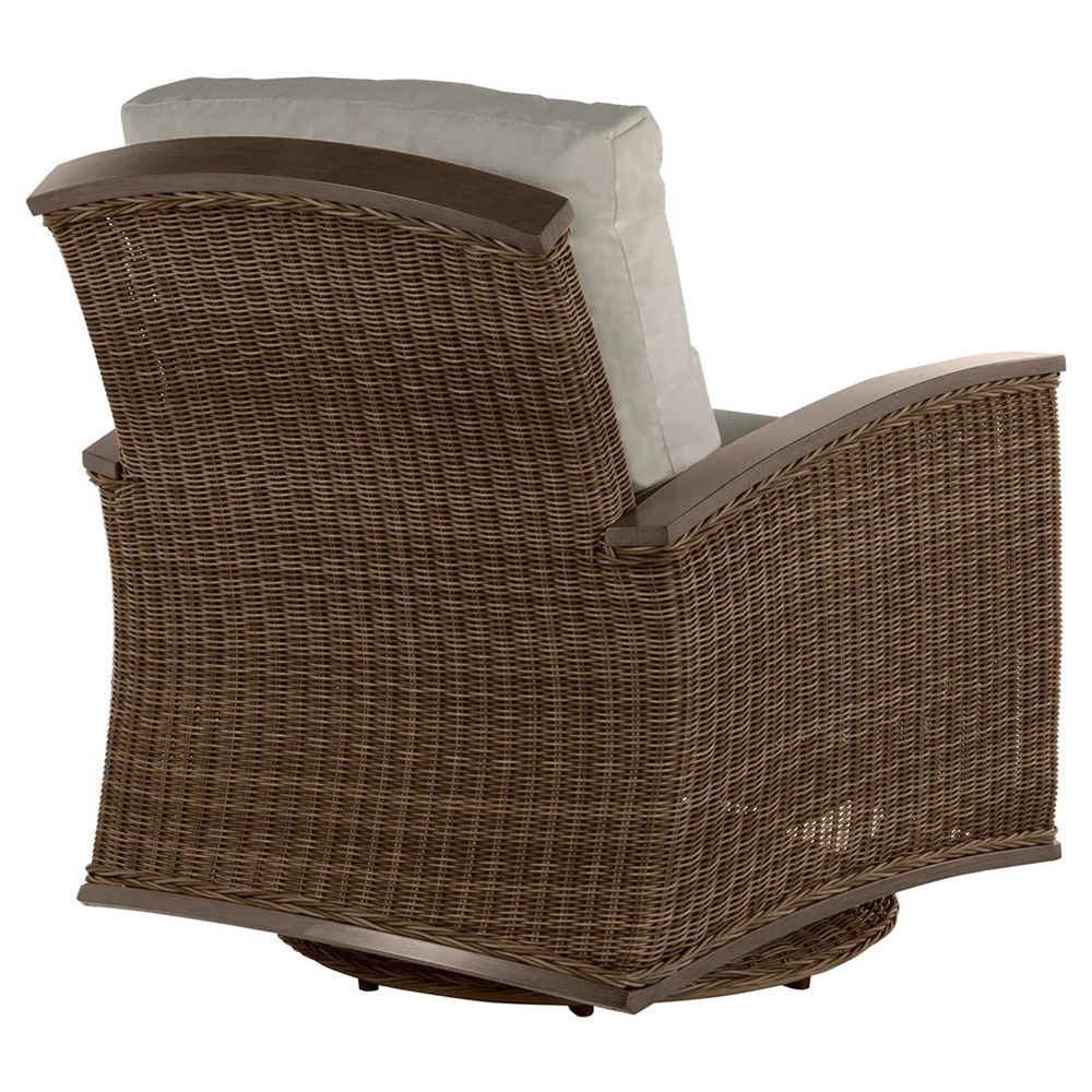 Astoria Grey Sunbrella Brown Aluminum Wicker Outdoor Lounge Chair|