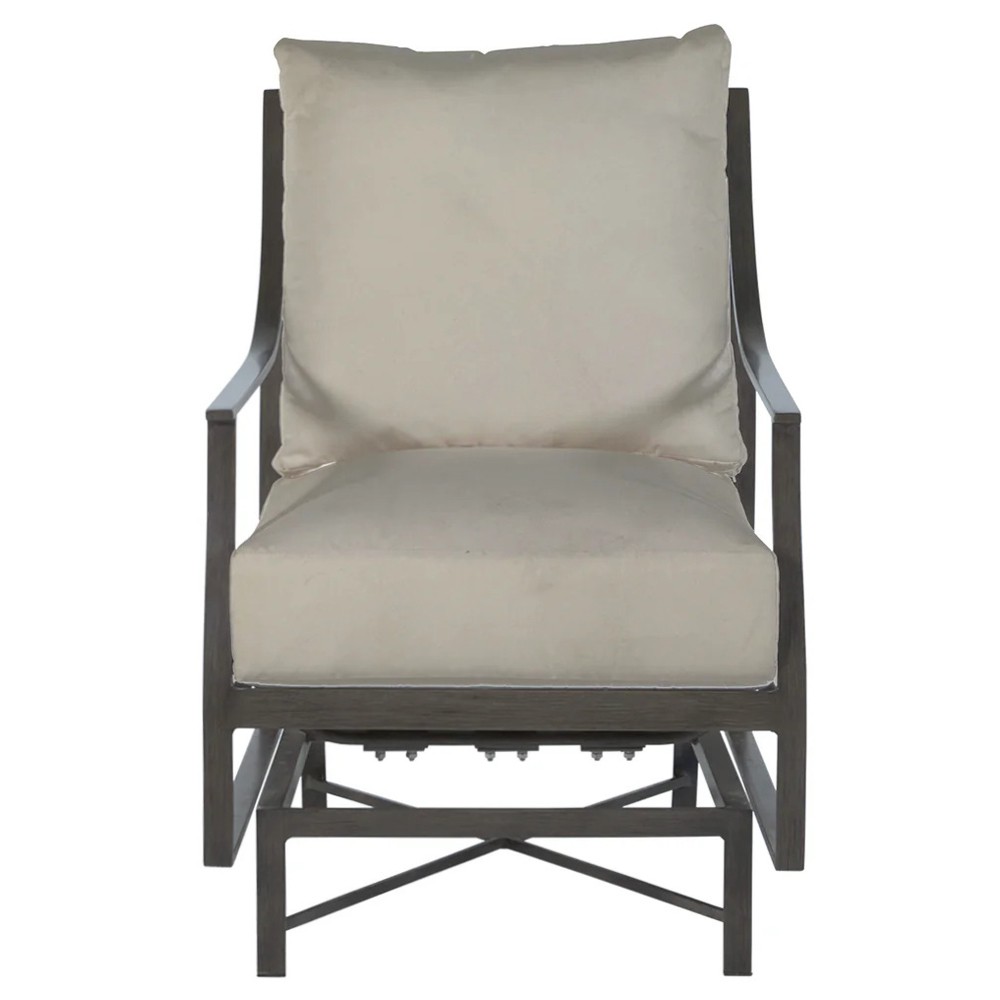 Monaco French Country Grey Sunbrella Spring Outdoor Lounge Chair|