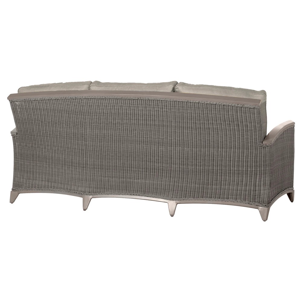 Astoria Grey Sunbrella Oyster Aluminum Wicker Outdoor Sofa - 85"|