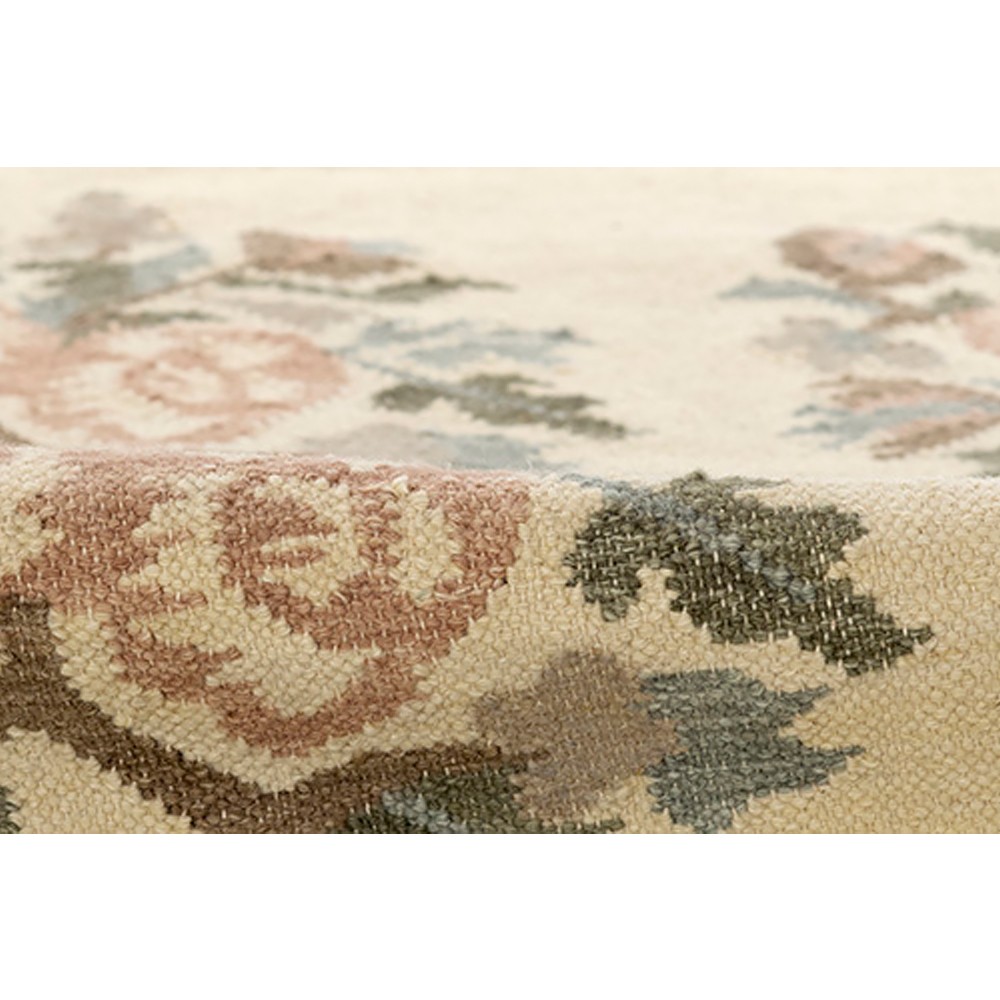 Sheena Updated Traditional Cream Wool Floral Patterned Rug - 5'x7'6"|