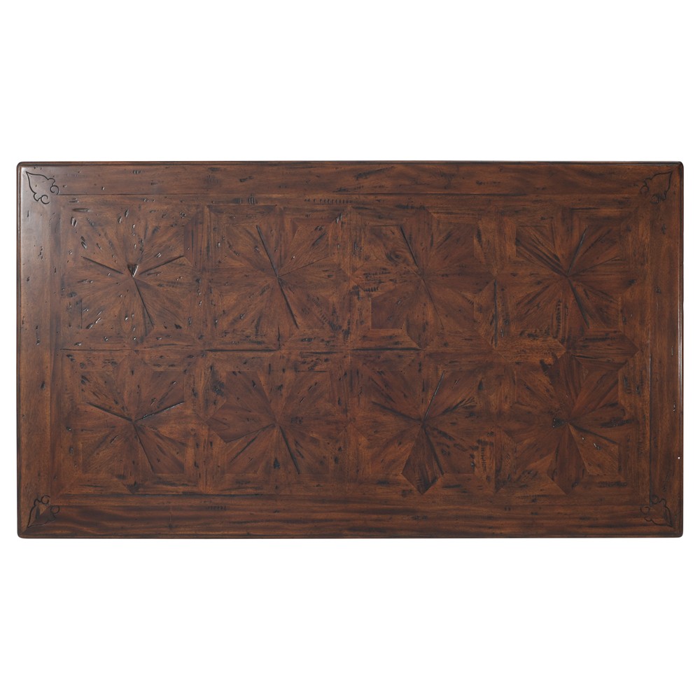 Lyon Updated Traditional Brown Wood Rectangular Storage Coffee Table|