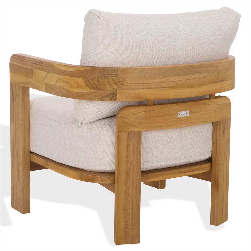 Thiago Modern Classic Natural Teak Wood Outdoor Arm Chair|