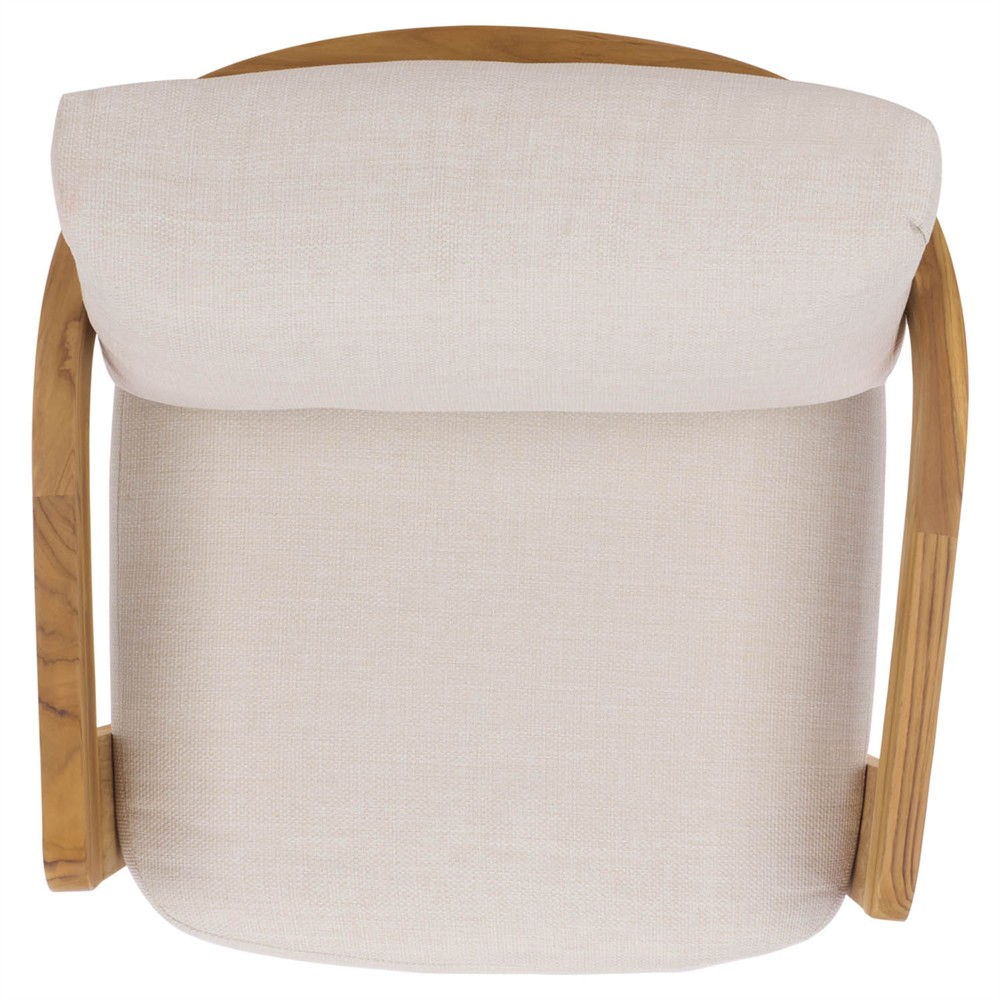 Thiago Modern Classic Natural Teak Wood Outdoor Arm Chair|