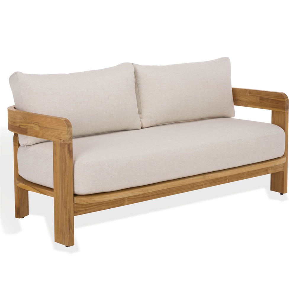 Thiago Modern Classic Natural Teak Wood Outdoor Sofa - 70"|