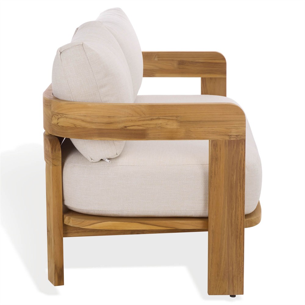 Thiago Modern Classic Natural Teak Wood Outdoor Sofa - 70"|