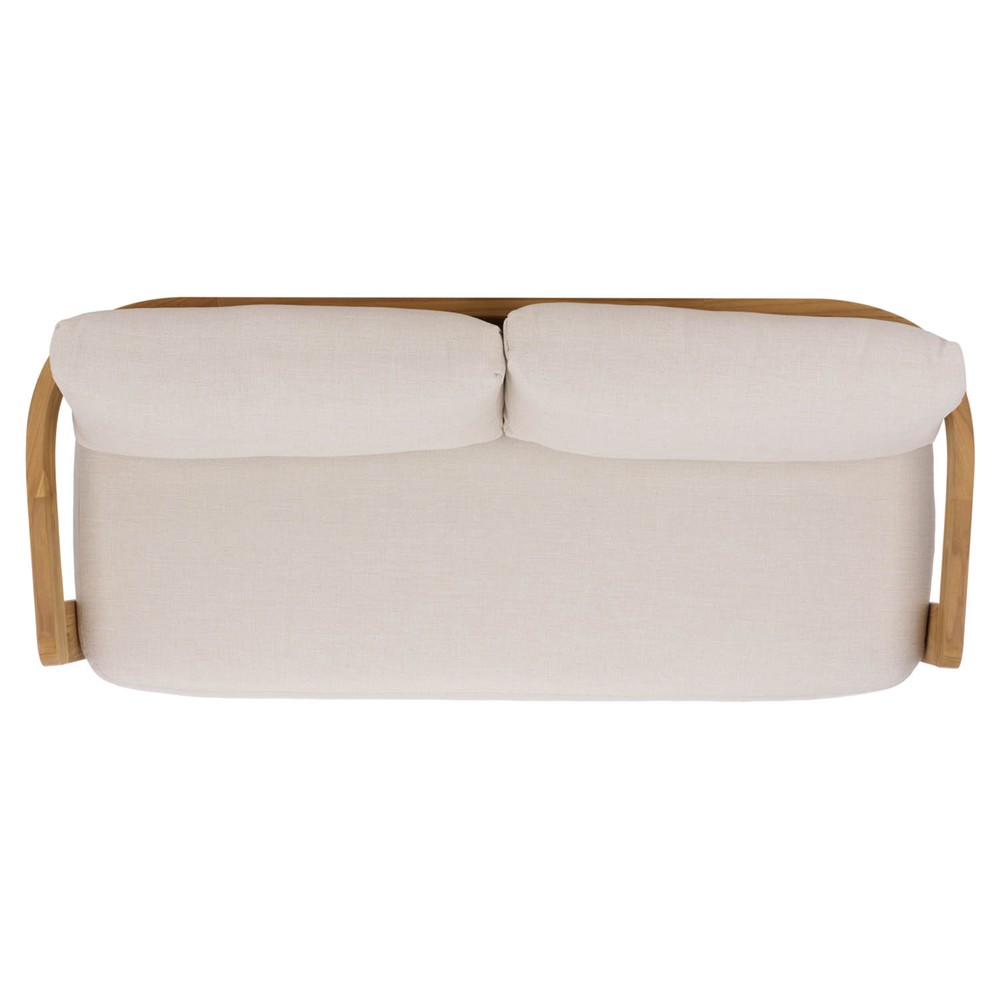 Thiago Modern Classic Natural Teak Wood Outdoor Sofa - 70"|