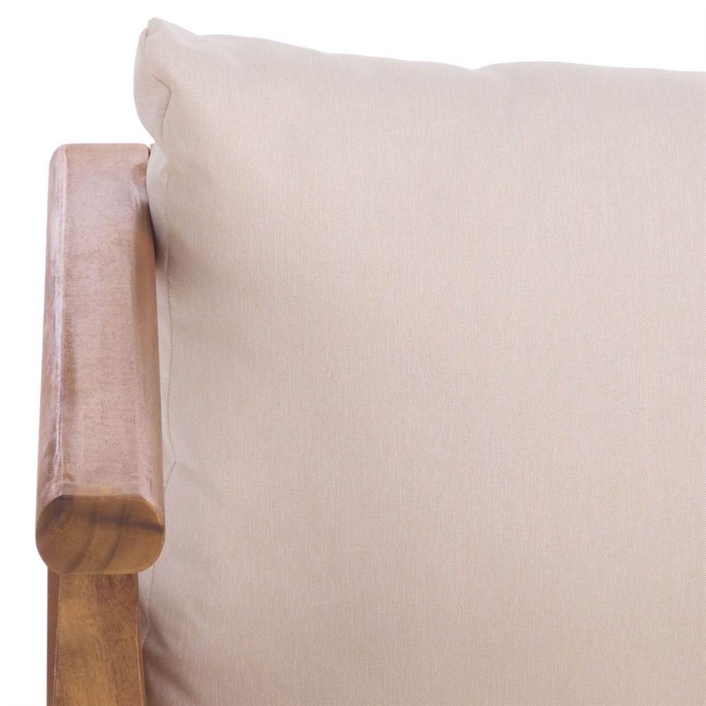 Alba Rustic Lodge Brown Teak Outdoor Arm Chair - Set of 2|