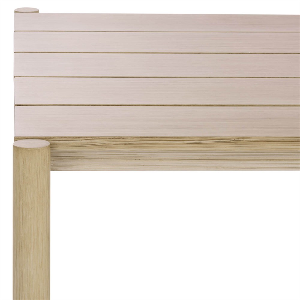Darla Coastal Beach Natural Wood Rectangular Outdoor Coffee Table|