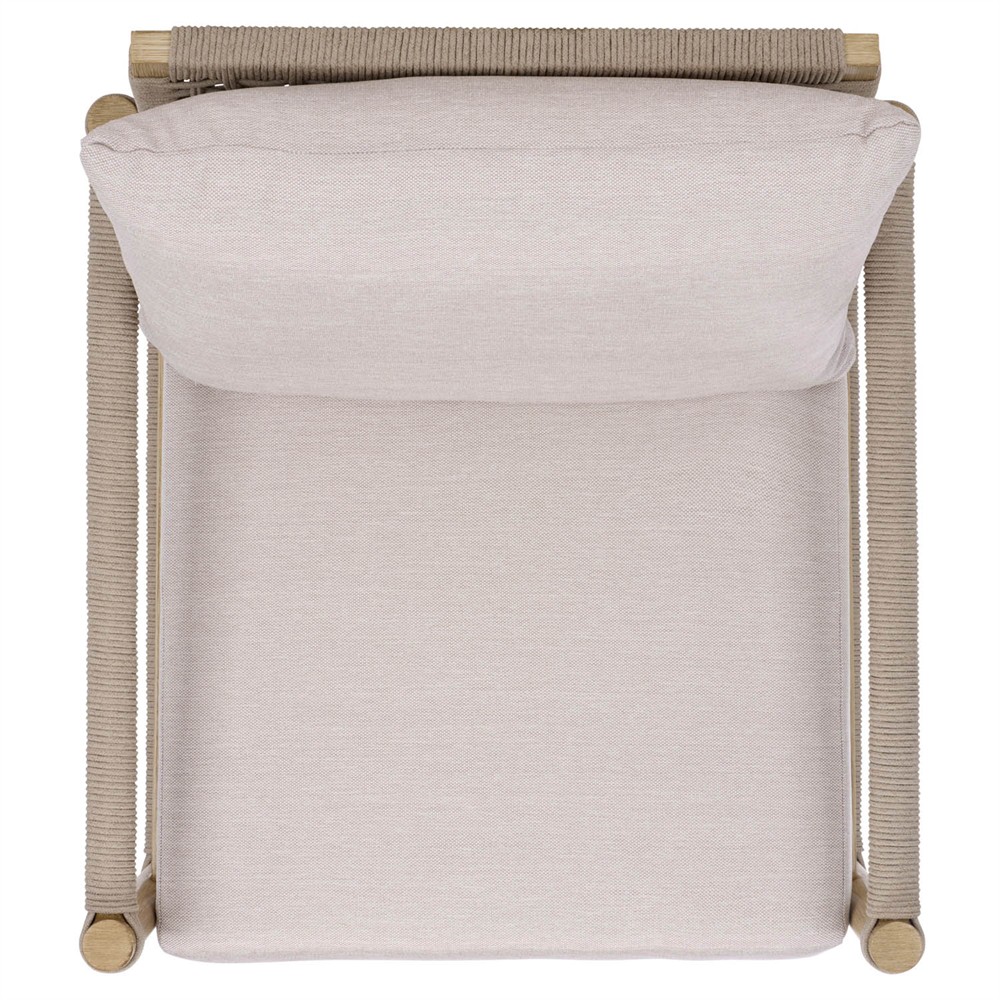 Darla Coastal Beach Grey Woven Outdoor Patio Arm Chair|