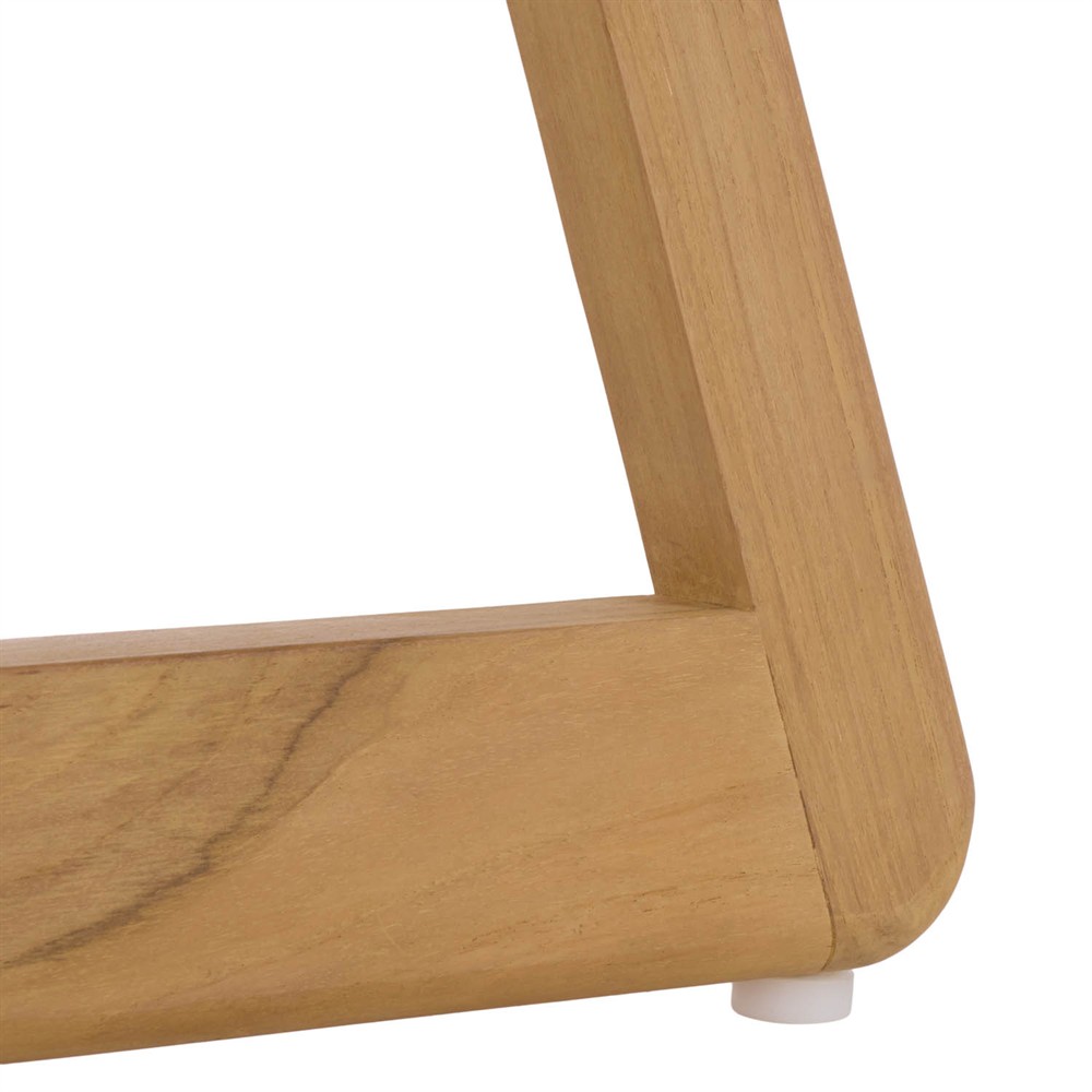 Fiora Coastal Beach Natural Teak Wood Round Outdoor Coffee Table|