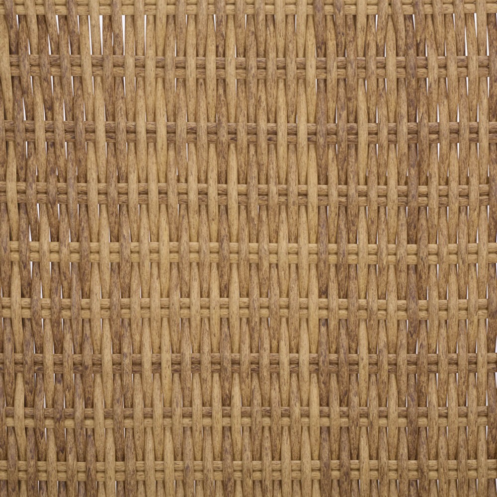 Emmie Coastal Beach Natural Faux Wicker Outdoor Dining Bench|