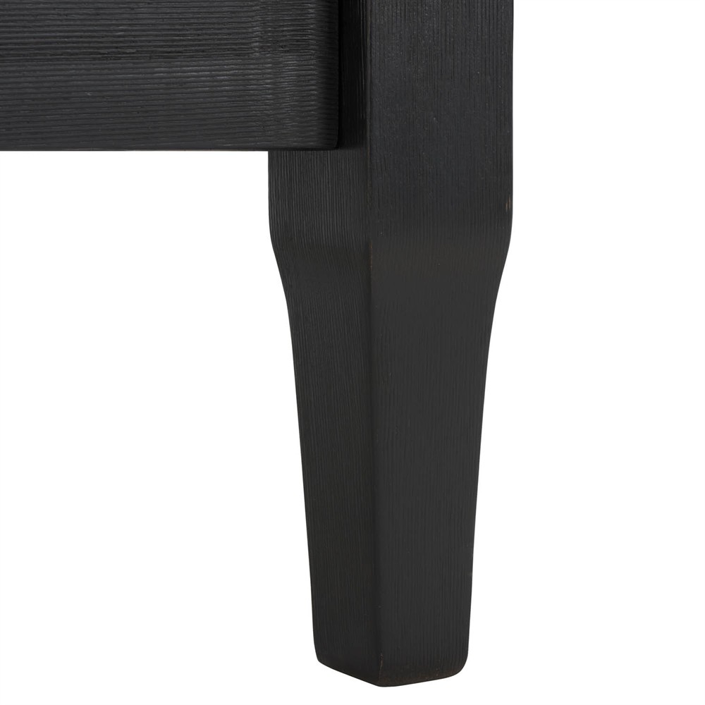 Camila Coastal Beach Black Outdoor Lounge Arm Chair|