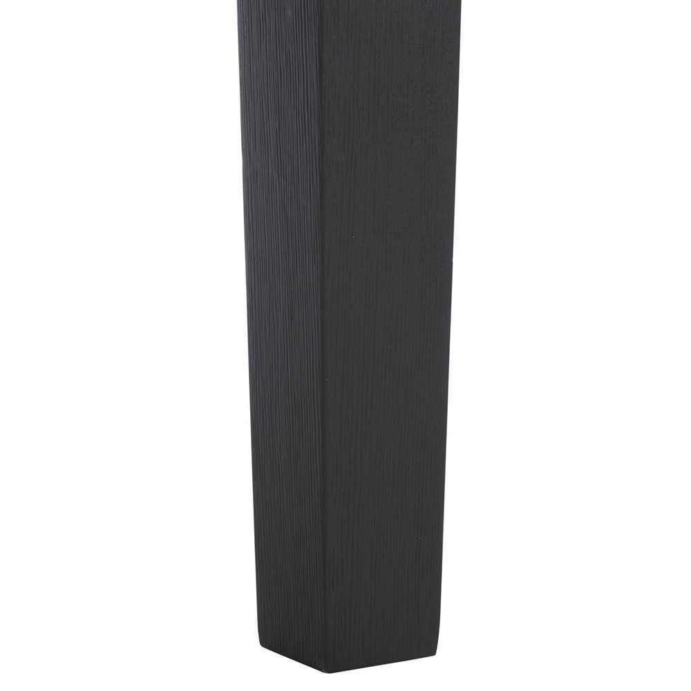 Camila Coastal Beach Black Wood Rectangular Outdoor Coffee Table|