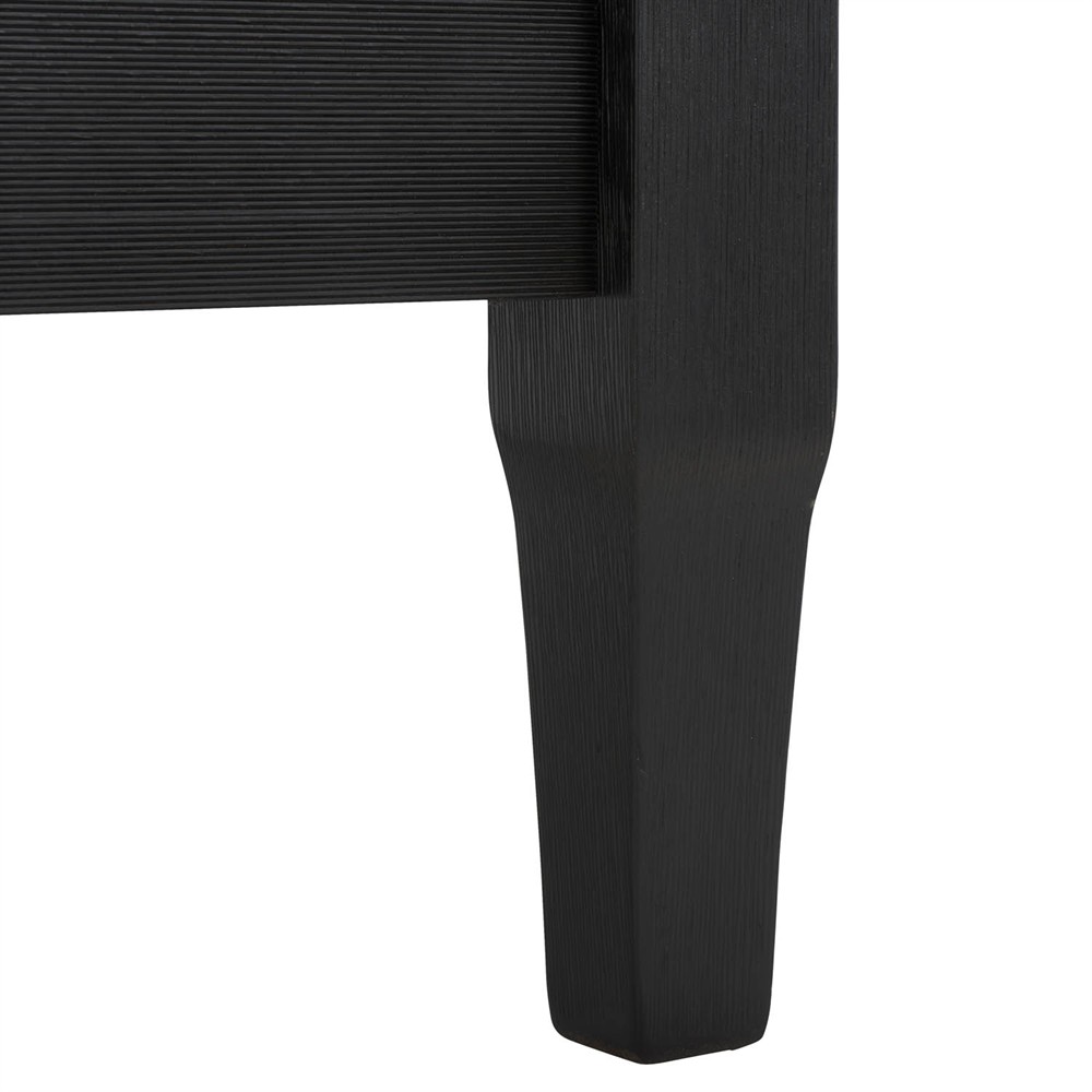 Camila Coastal Beach Black Outdoor Loveseat|