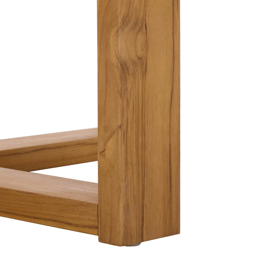 Charlene Coastal Beach Natural Teak Round Outdoor Dining Table - 40"|