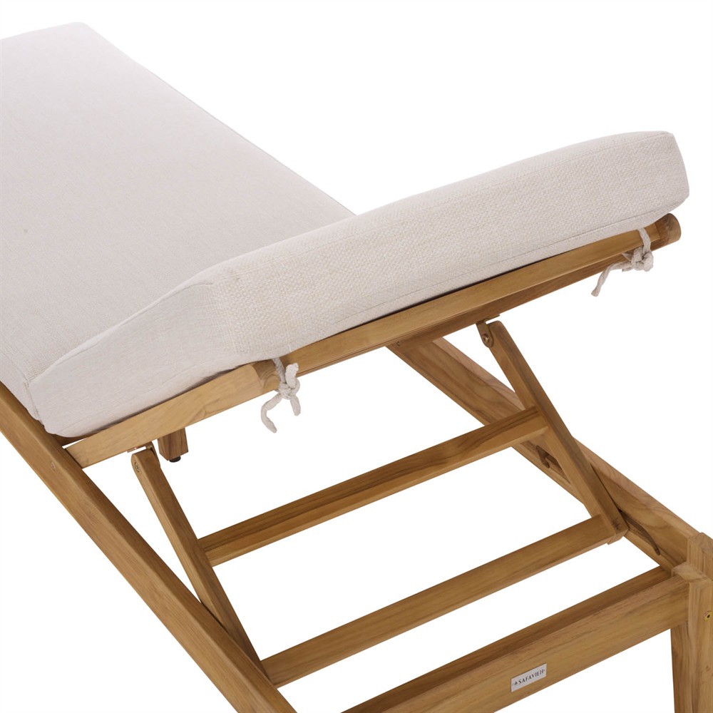 Isla Coastal Beach Natural Teak Outdoor Chaise Lounge|