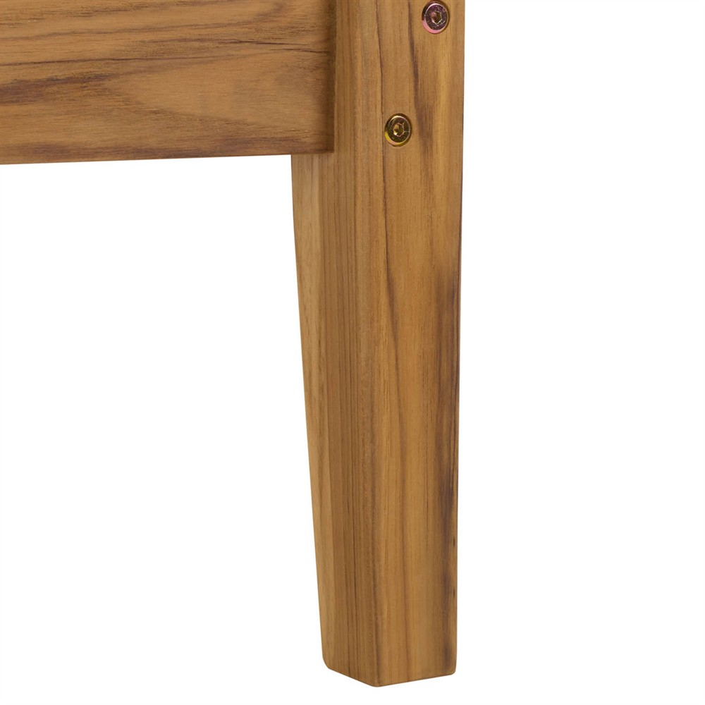 Isla Coastal Beach Natural Teak Outdoor Chaise Lounge|