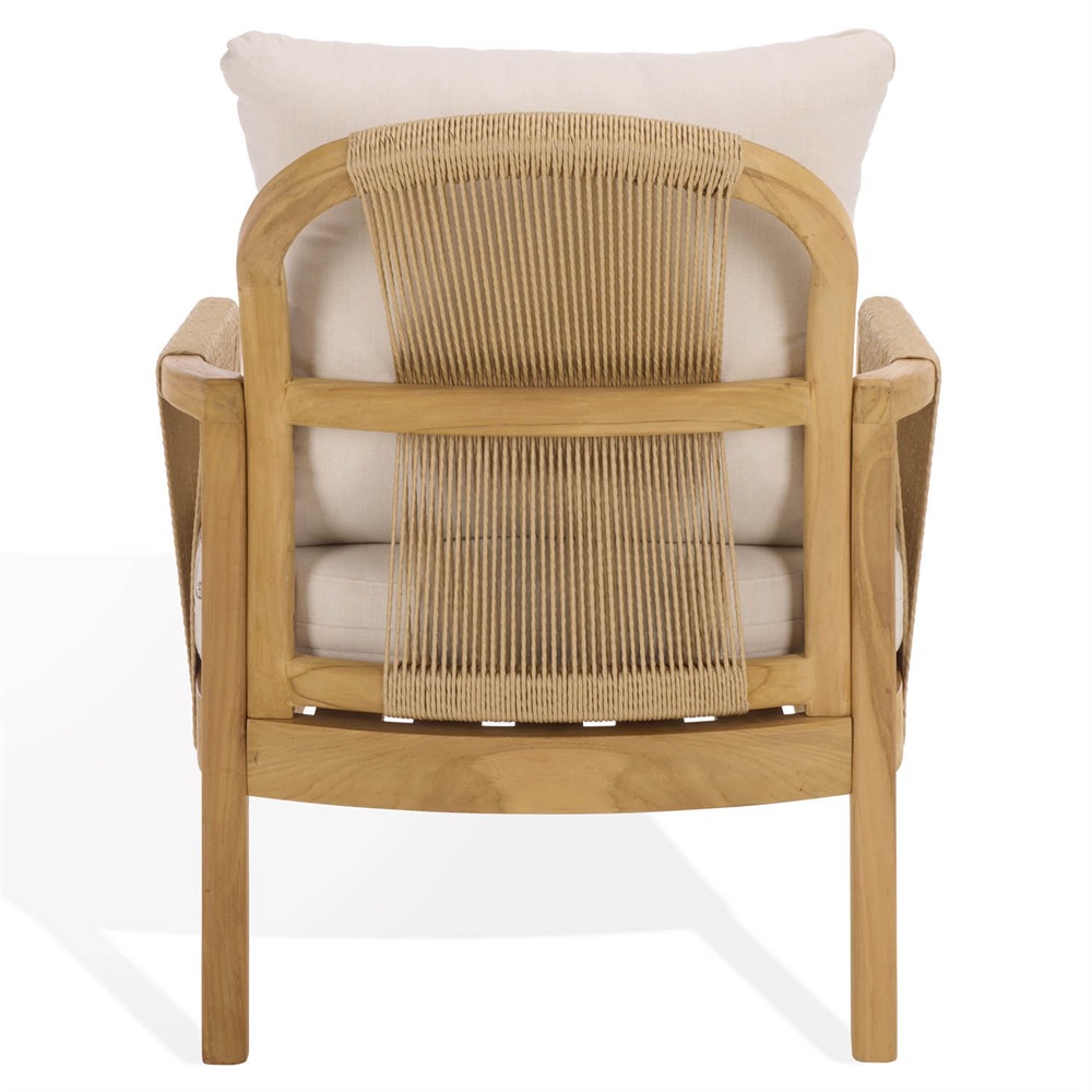 Nina Coastal Beach Natural Teak Outdoor Arm Chair|