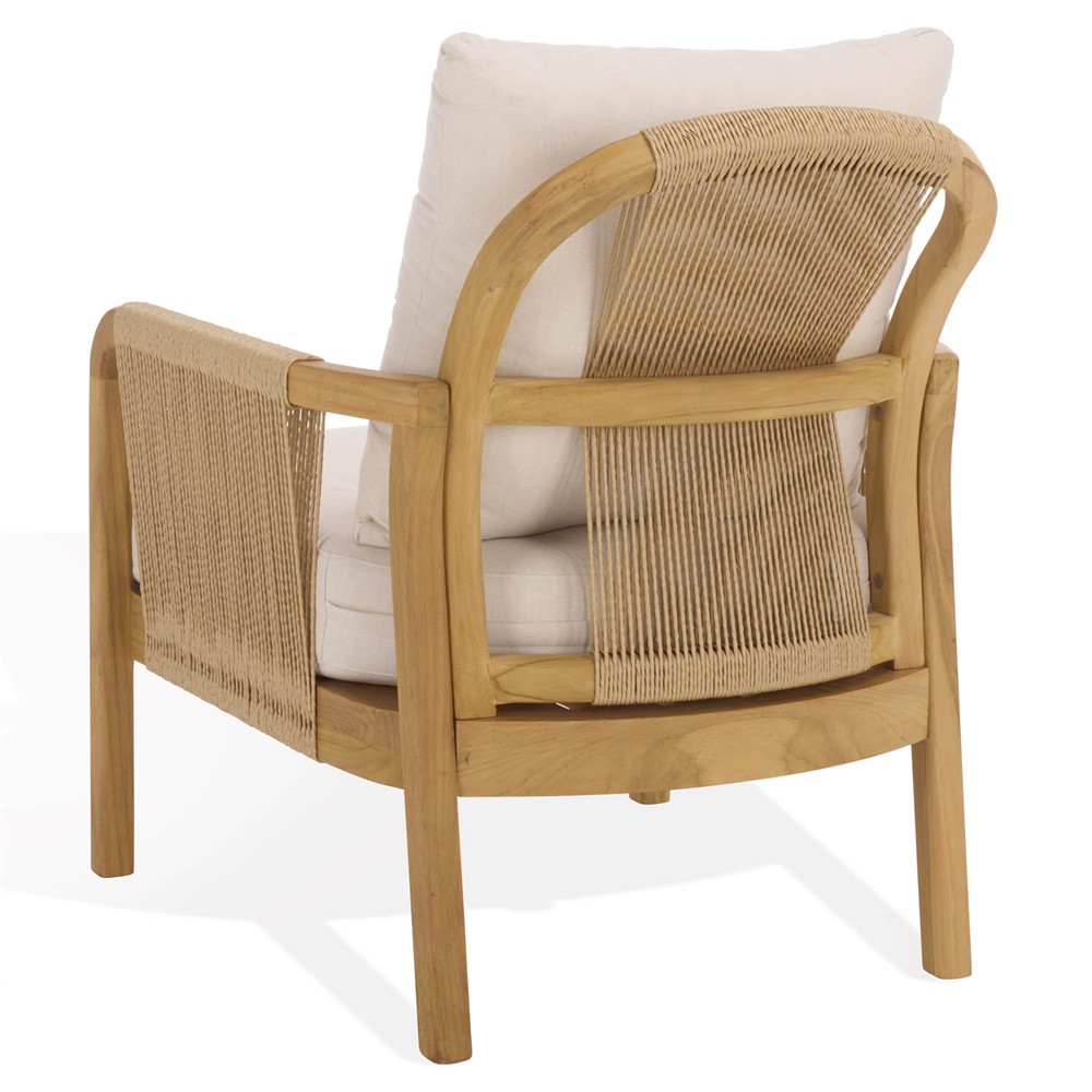 Nina Coastal Beach Natural Teak Outdoor Arm Chair|