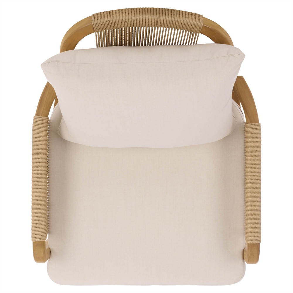 Nina Coastal Beach Natural Teak Outdoor Arm Chair|