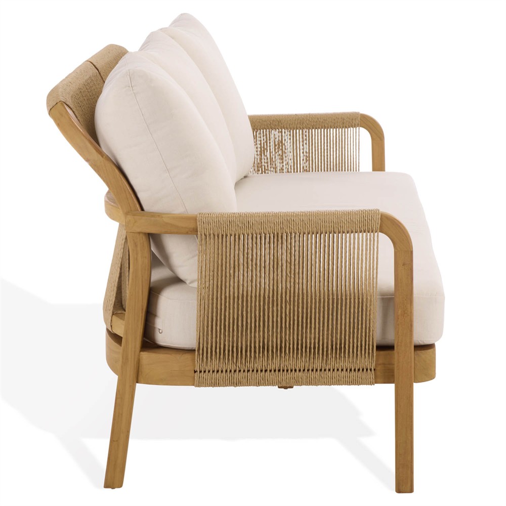 Nina Coastal Beach Natural Teak Outdoor Sofa - 69"|