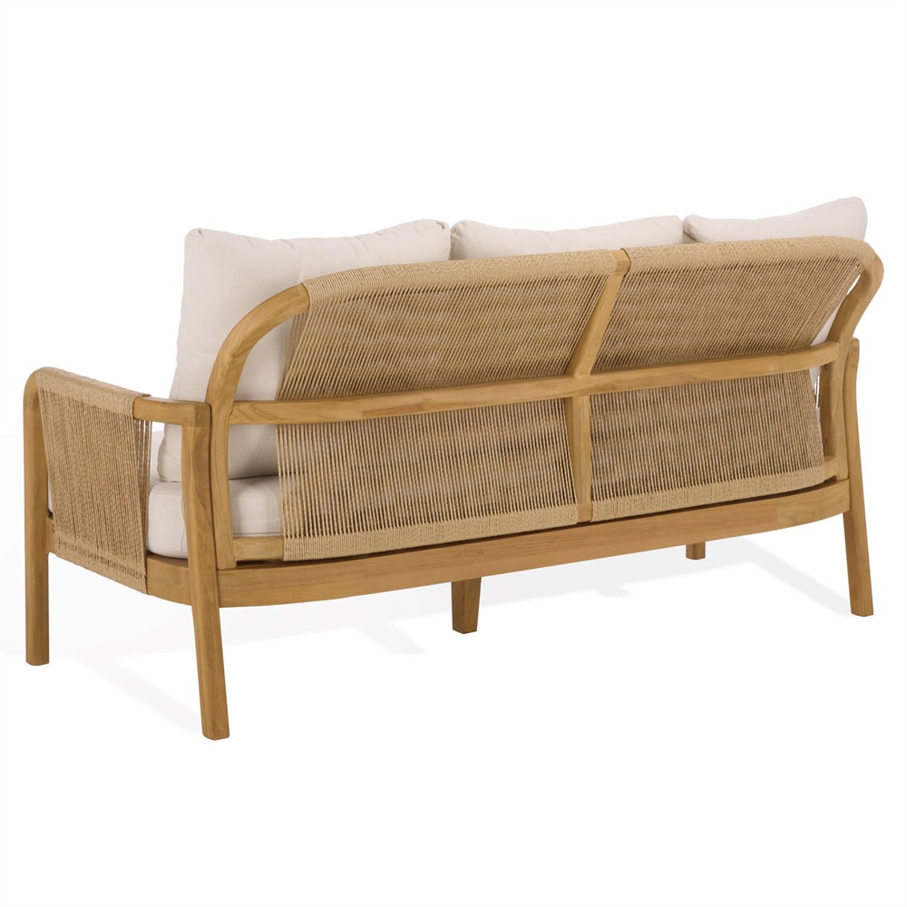 Nina Coastal Beach Natural Teak Outdoor Sofa - 69"|
