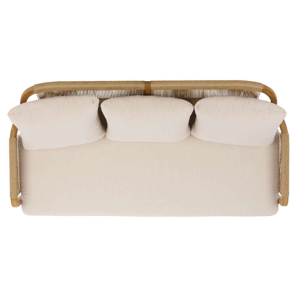 Nina Coastal Beach Natural Teak Outdoor Sofa - 69"|