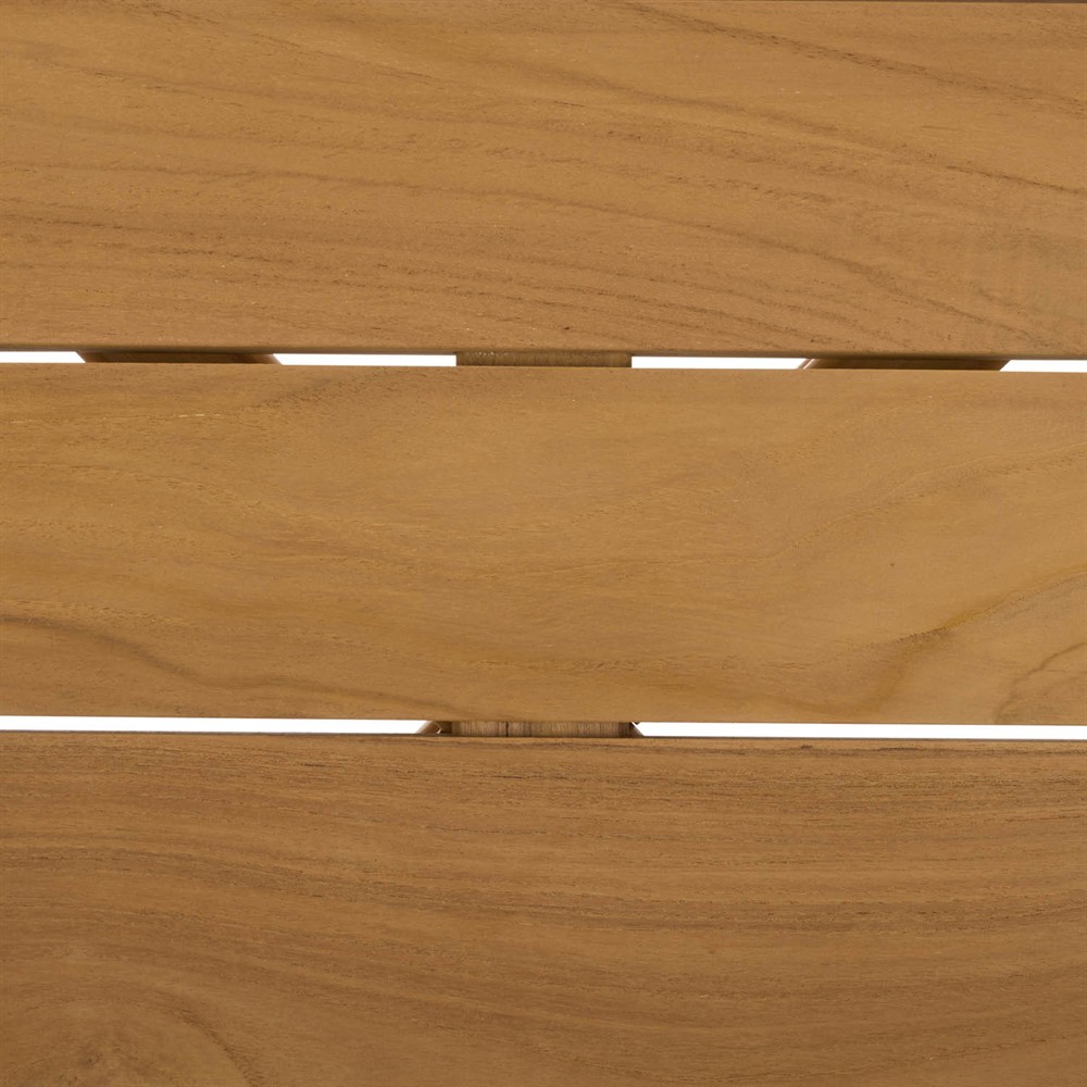 Nina Coastal Beach Natural Teak Round Outdoor Coffee Table|