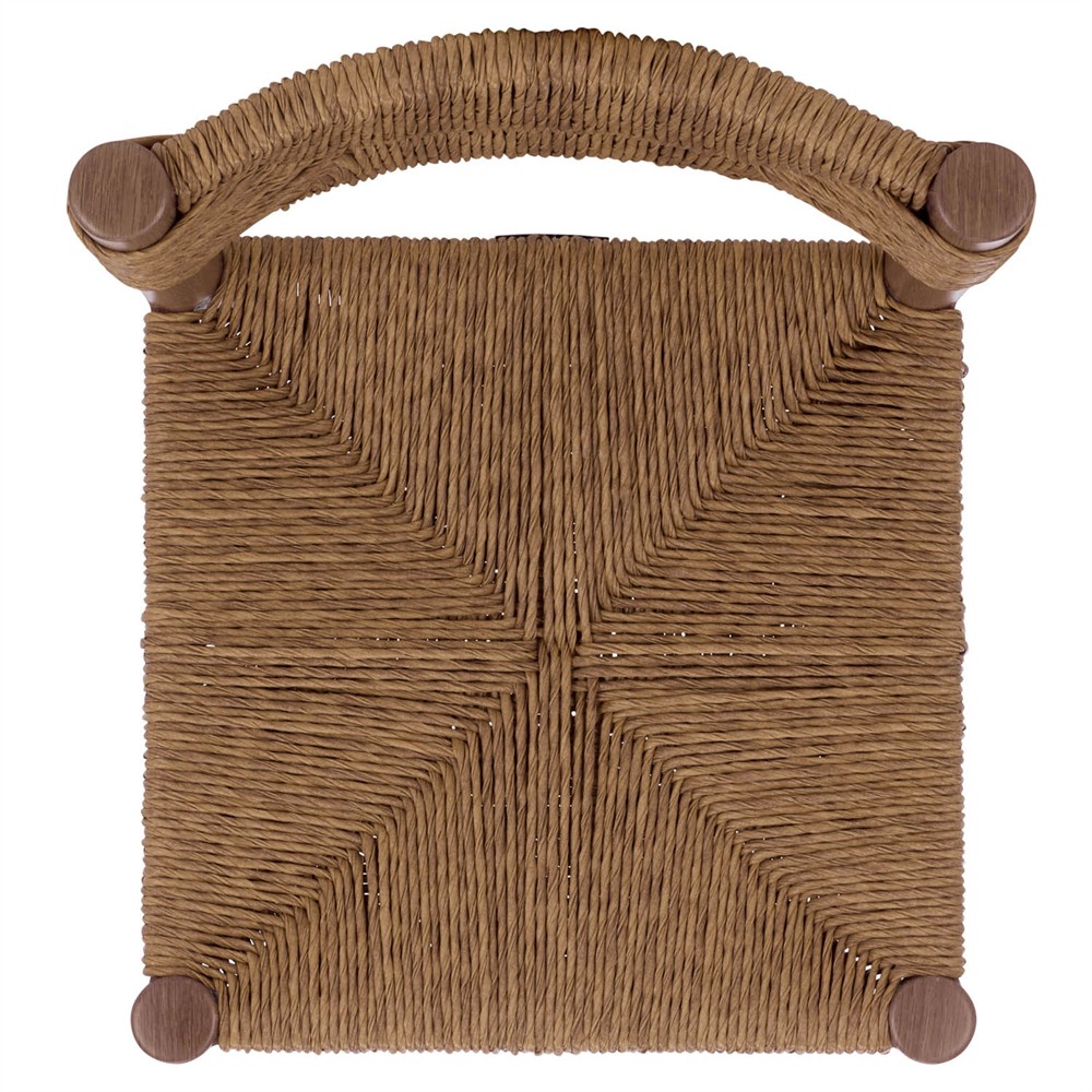 Ramon Coastal Beach Natural Faux Rattan Woven Outdoor Bar Stool - Set of 2|