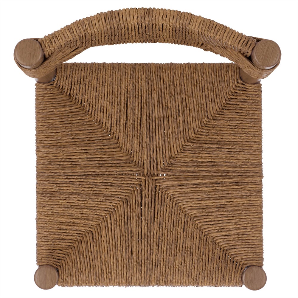 Ramon Coastal Beach Natural Faux Rattan Woven Outdoor Dining Chair - Set of 2|