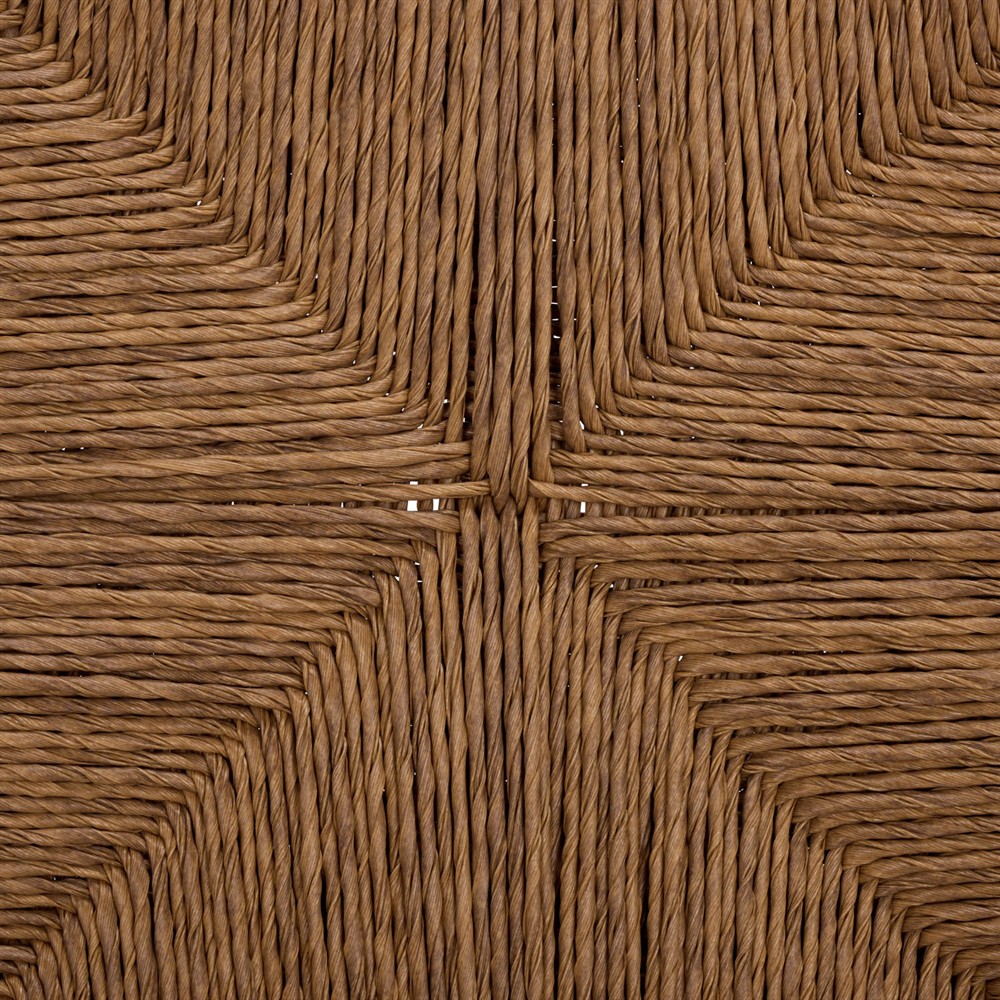 Ramon Coastal Beach Natural Faux Rattan Woven Outdoor Dining Chair - Set of 2|