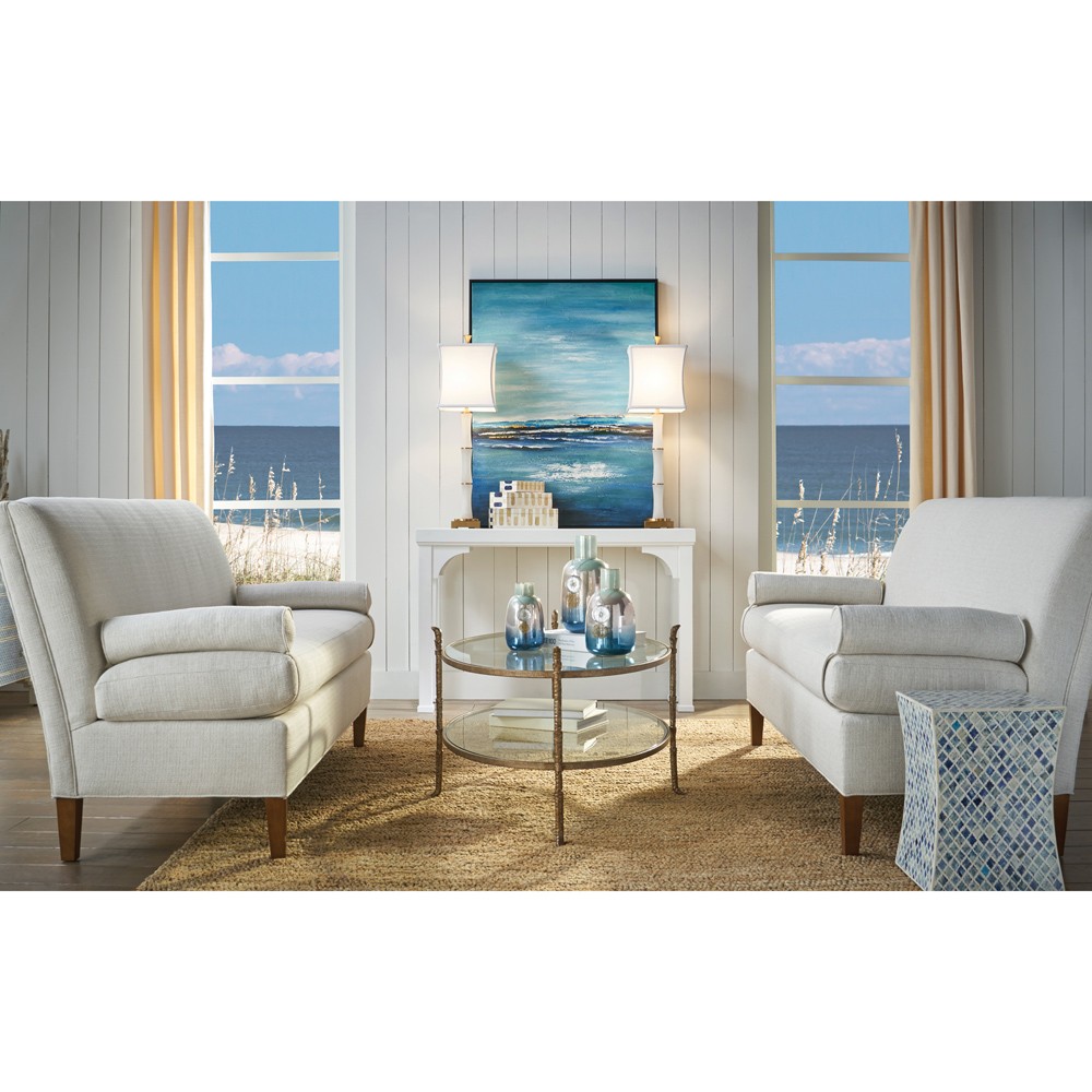 Isabella Updated Traditional Bronze Iron Oval Coffee Table|