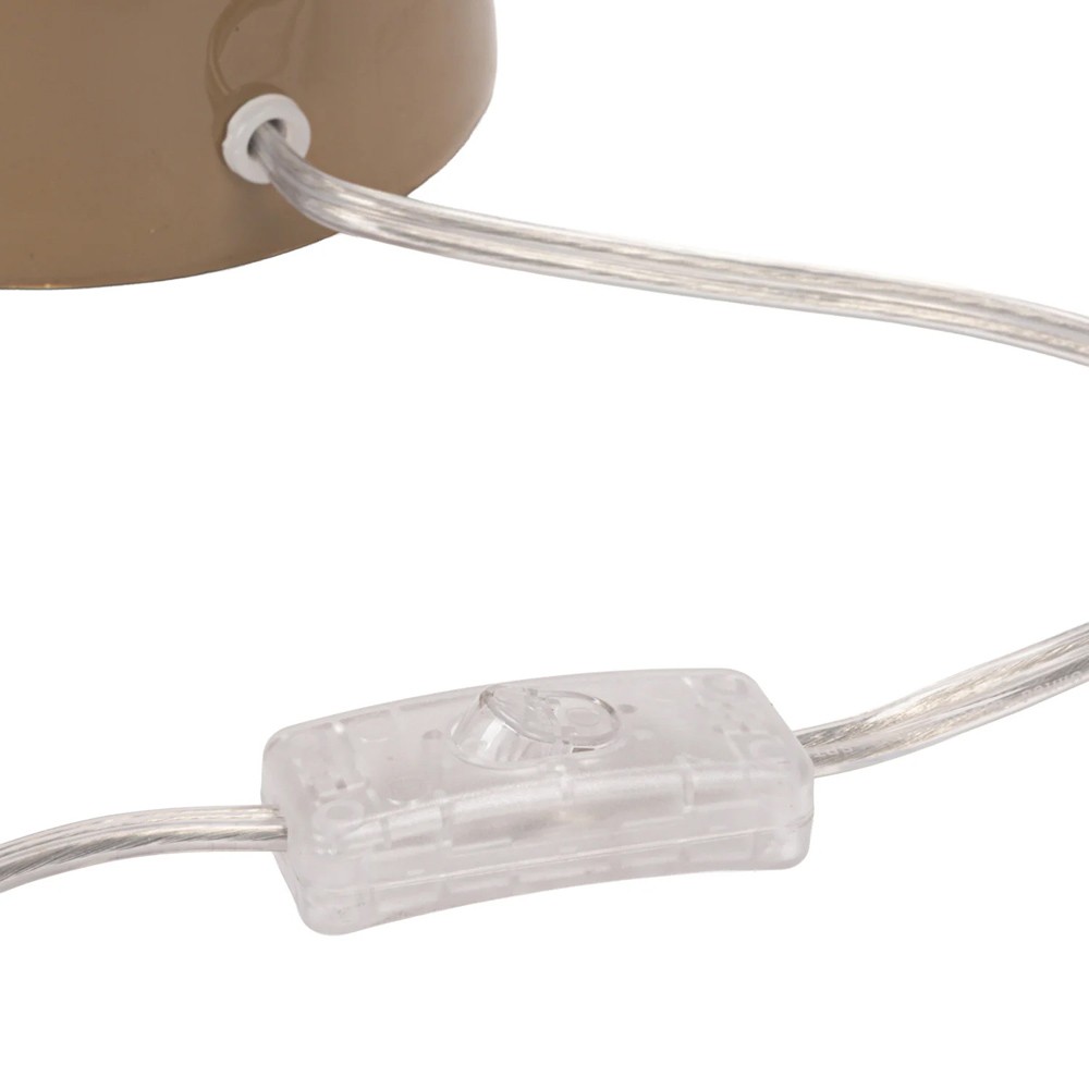 Collins Traditional Scalloped Shade Glossy Taupe Table Lamp|