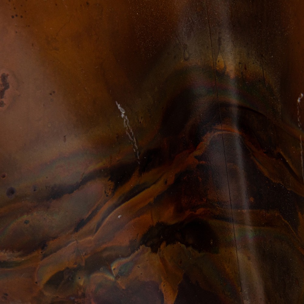 Brynn Updated Traditional Antique Copper Scalloped Table Vase|