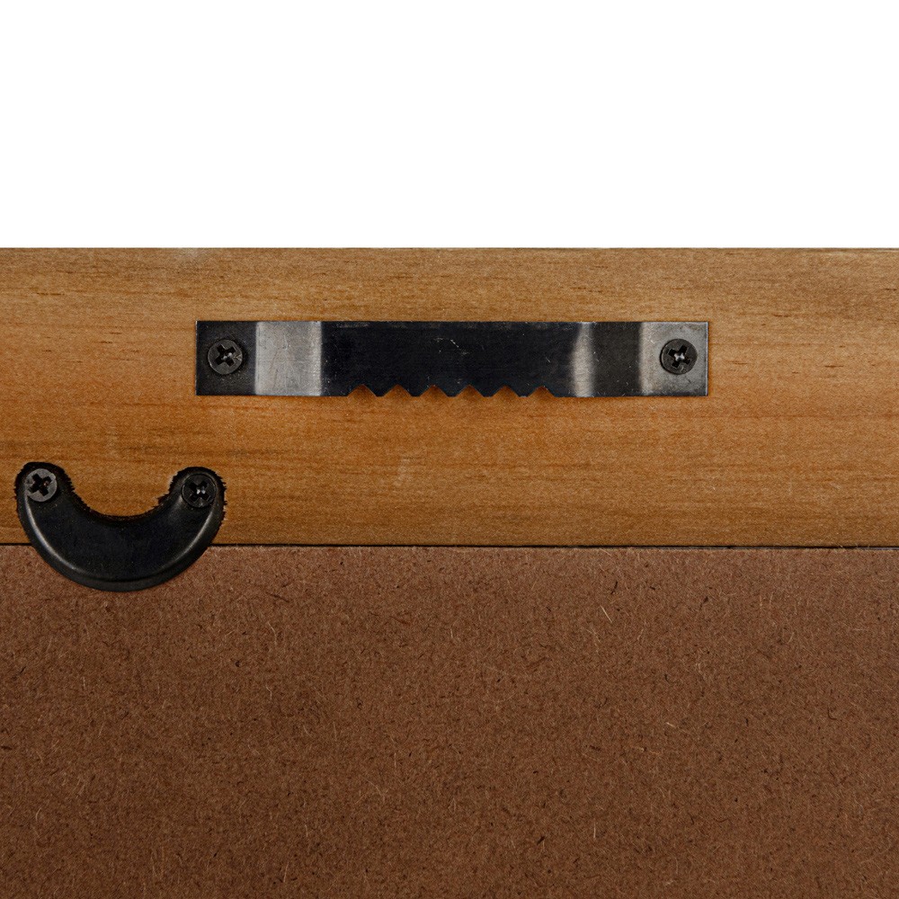 Arlene Costal Beach Grey Coral Brown Wood Frame Illustration - Set of 4|