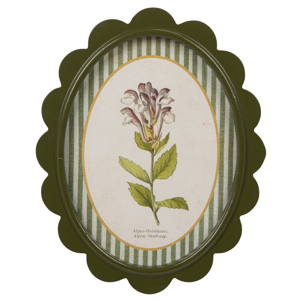 Linara Updated Traditional Yellow Floral Green Frame Illustration - Set of 9|