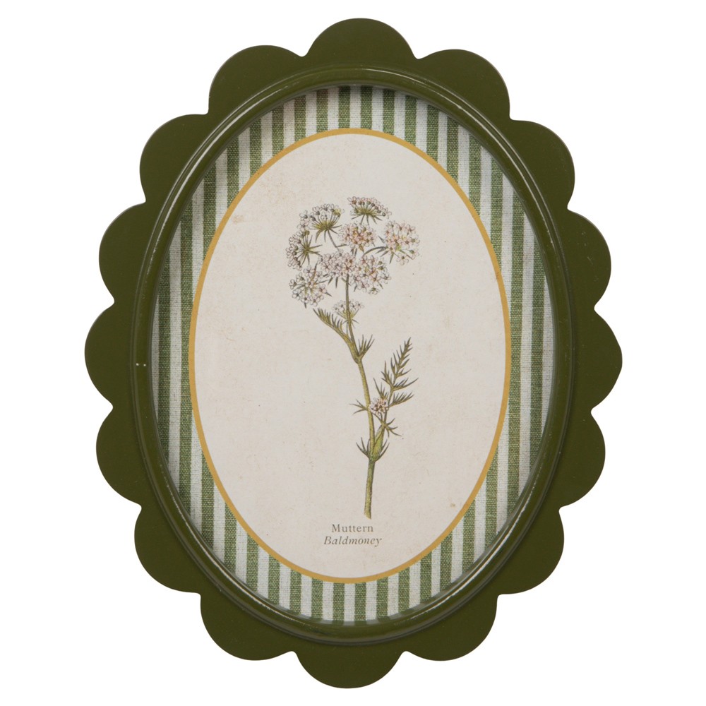 Linara Updated Traditional Yellow Floral Green Frame Illustration - Set of 9|