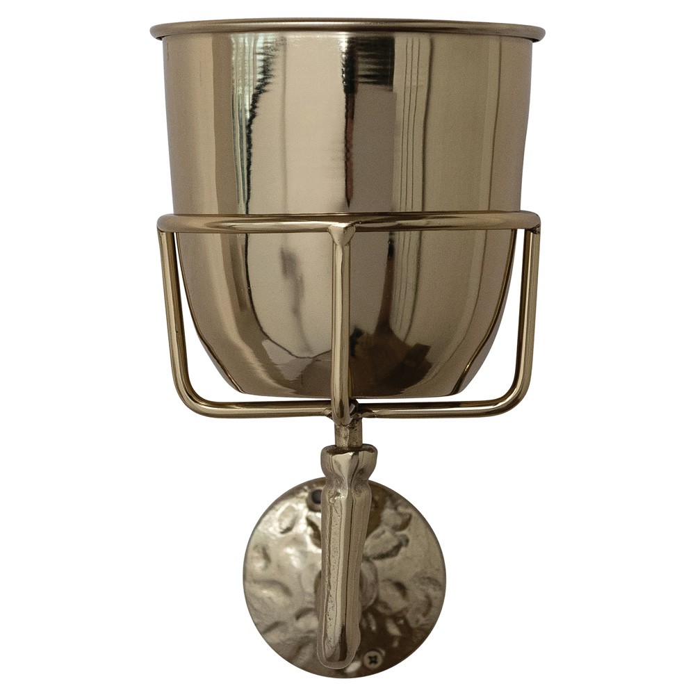 Solene Traditional Gold Wall Mounted Hanging Planter|