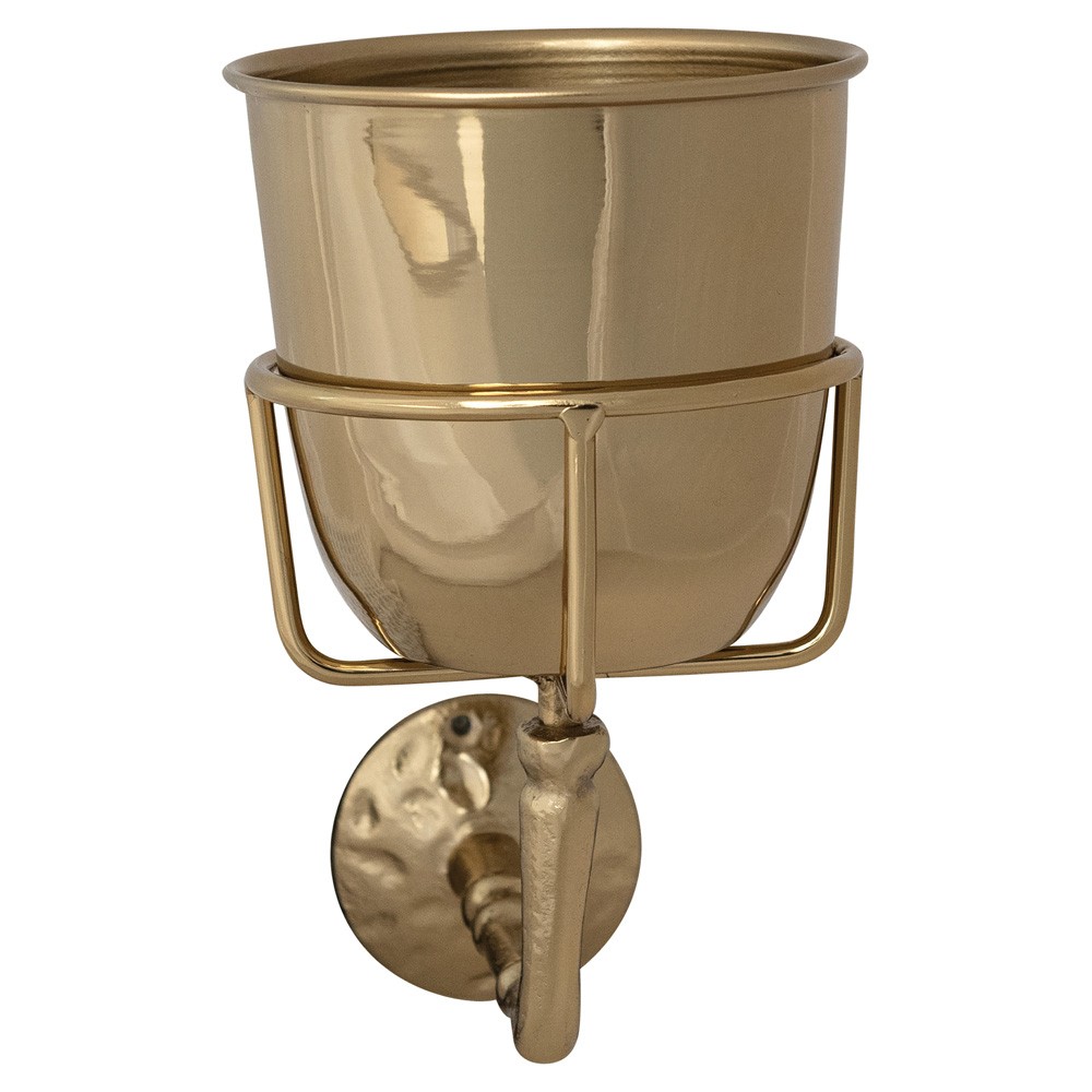 Solene Traditional Gold Wall Mounted Hanging Planter|