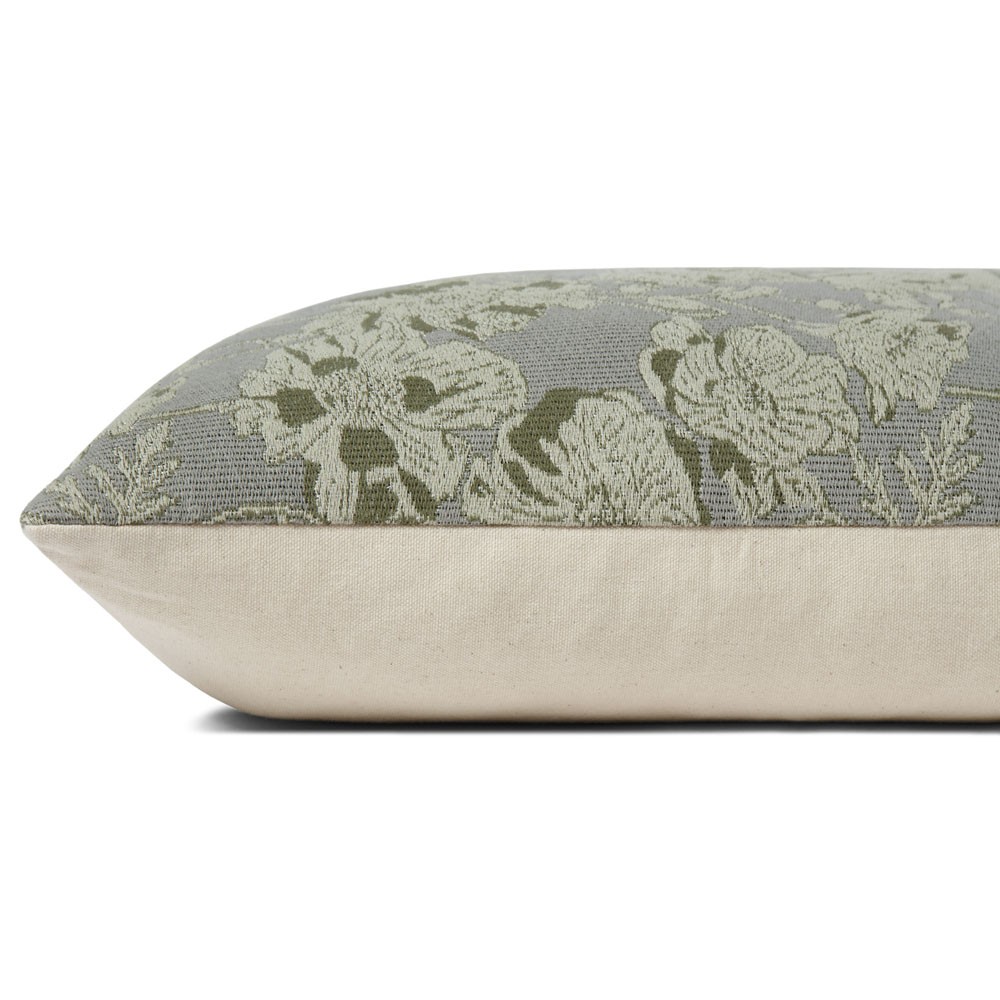 Matilda Updated Traditional Sage Floral Throw Pillow - 18x18|