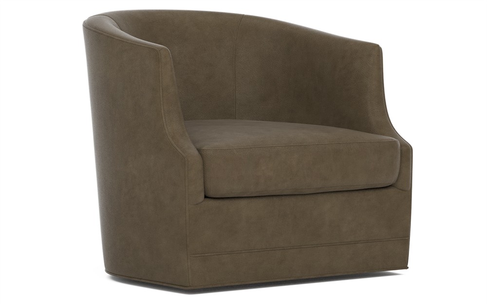 Dartford Sable Leather Swivel Chair|